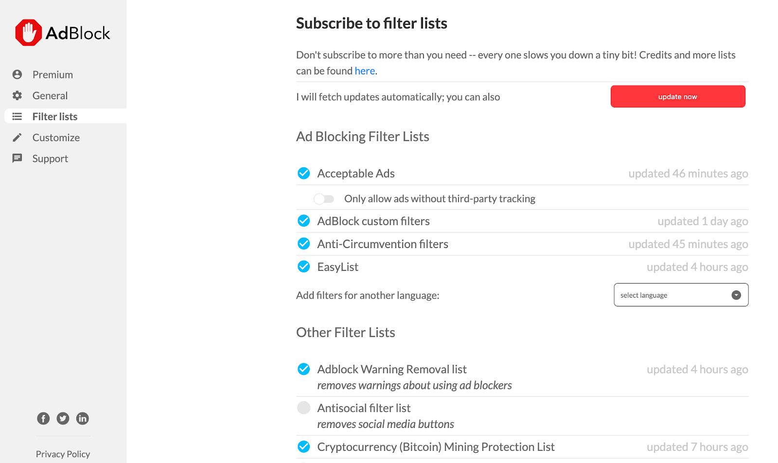 Introduction to Filter Lists – AdBlock